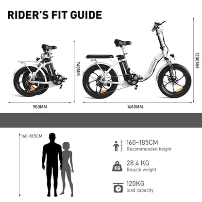 COLORWAY 20'' Electric Bike, Folding EBike.