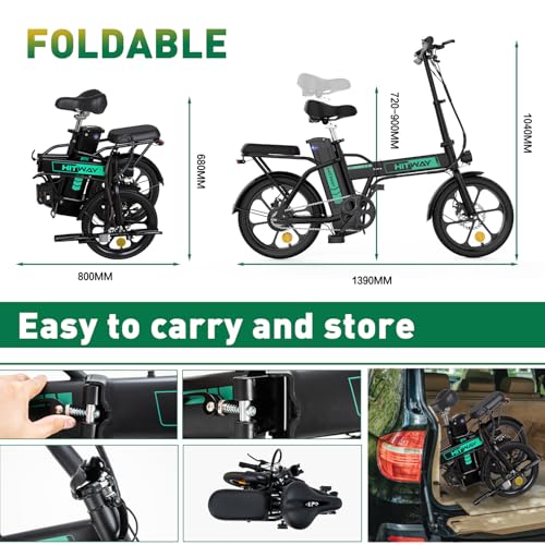 HITWAY Electric Bike E-Bike 8.4Ah Battery Foldable City Bikes.