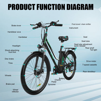 HITWAY Electric Bike, 26 inch E-bike.