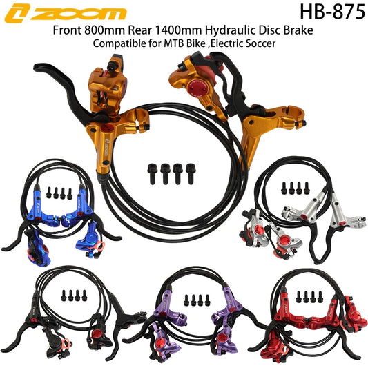 ZOOM HB-875 Hydraulic Bicycle Brake Mountain Bike Disc Brake Front 800mm/Rear 1400mm Hydraulic Brake Bicycle Accessories