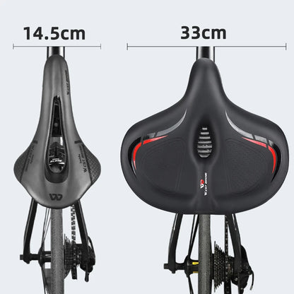 Widen&Thicken Bicycle Saddle Soft Shock Absorption Oversize Bike Cushion Hollow Breathable MTB Road Cycling Seat