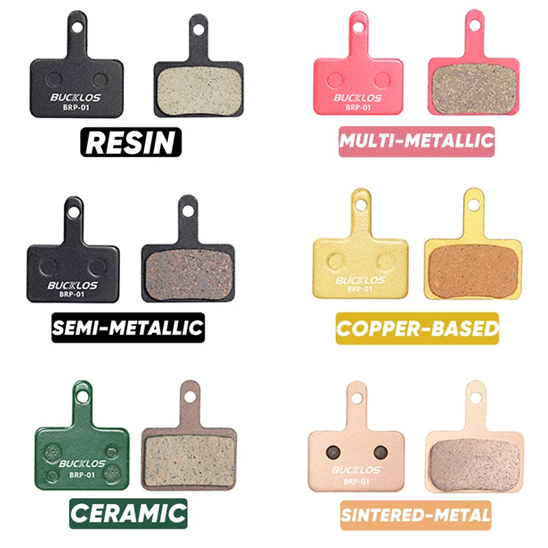 BUCKLOS BRP-01 Disc Brake Pads Resin Semimetallic MTB Hydraulic Brake Pads for SHIMANO B01S B05S Bicycle Brake Pad for M525 M395