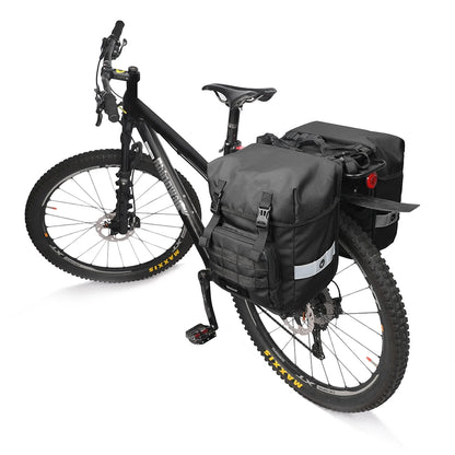 Rhinowalk Bike Double Side Bag 40L Large Bicycle Pannier Trunk Bag Outdoor Travel Cycling MTB Road Bike Rear Rack Case Luggage