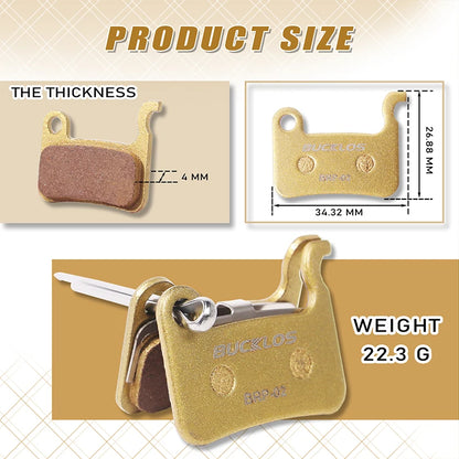 BUCKLOS MTB Disc Brake Pads for SHIMANO A01S Copper-Based Metal Hydraulic Brake Pad Mountain Bike Brake Pads for M975 M765 M595