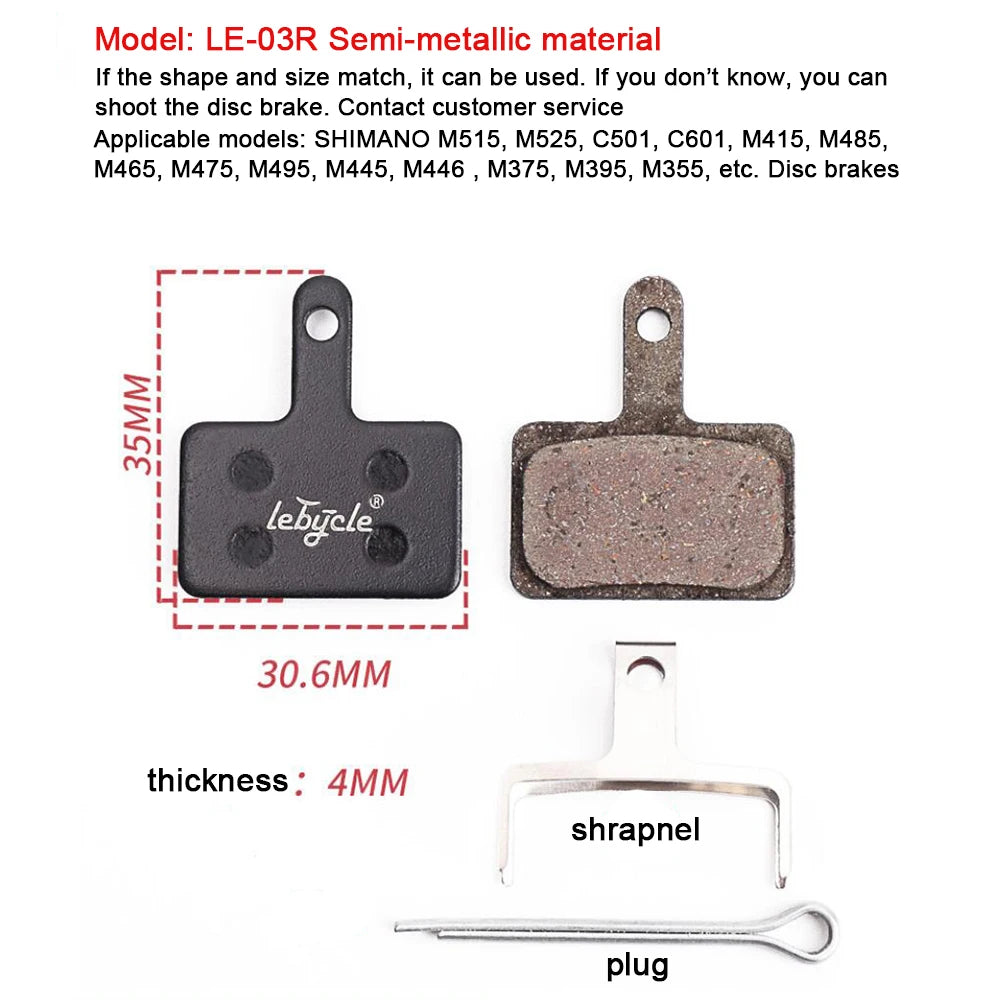 25 Pair Resin Bicycle Brake Pads For Mountain Bike Disc Brake Parts Accessories