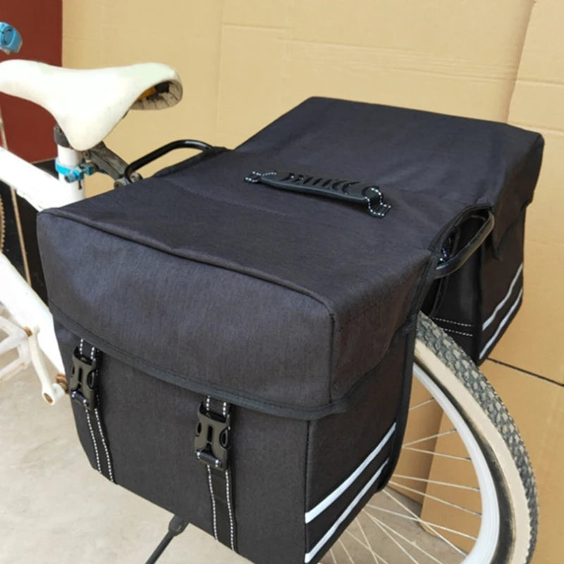 25L Bike Pannier Bag Bike Commuting Bag Bike Saddle Bags Tear Resistant Cycling Luggage Carrier Bike Rear Rack Carrier