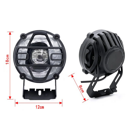 E-Bike Headlights 36V 48V Electric Bicycle Horn Light Waterproof Aluminium Alloy Head Light Night Riding Front Headlight